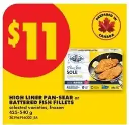 No Frills High Liner pan-sear or battered fish fillets offer