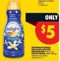 No Frills International Delight coffee enhancer offer
