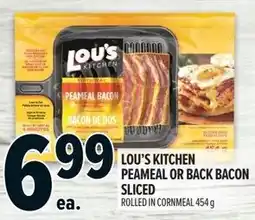 Metro Lou's kitchen peameal or back bacon sliced offer