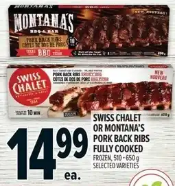 Metro Swiss chalet or montana's pork back ribs offer