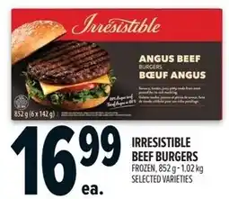 Metro Irresistible beef burgers offer