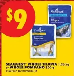 No Frills Seaquest whole tilapia or whole pompano offer