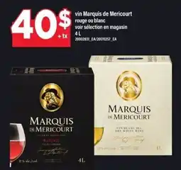 Maxi Marquis de Mericourt vin rouge ou blanc offer