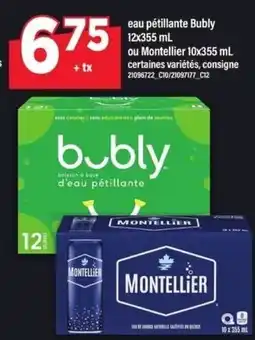 Maxi Bubly eau pétillante or Montellier offer