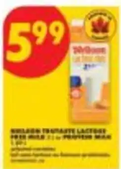 No Frills Nillan fat taste lactose free milk 2% protein milk offer