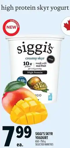 Metro siggi's creamy skyr offer