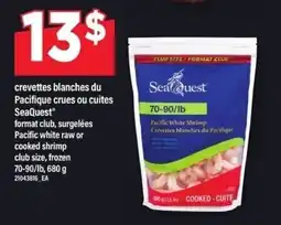 Maxi SeaQuest pacific white shrimp offer