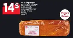 Maxi Saveurs du monde PC maple apple seasoned pork loin roast offer