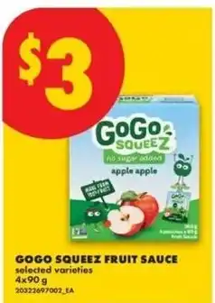 No Frills gogo squeeze fruit sauce offer