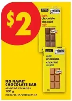 No Frills No Name chocolate bar offer