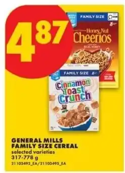 No Frills General Mills family size cereal offer