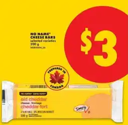 No Frills No Name cheese bars offer