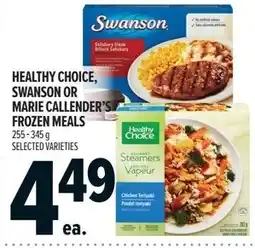 Metro Healthy Choice, Swanson or Marie Callender's frozen meals offer