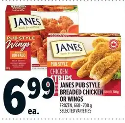 Metro Janes pub style breaded chicken or wings offer