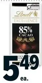 Metro Lindt Excellence 85% cacao offer