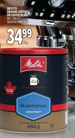 Metro Melitta ground coffee or coffee beans offer