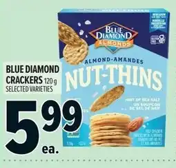 Metro Blue Diamond crackers nut-thins offer
