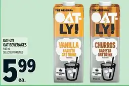 Metro Oat-ly! oat beverages offer