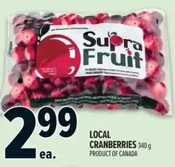 Metro Supra Fruit cranberries offer