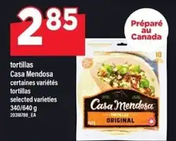 Maxi Casa Mendosa tortillas offer