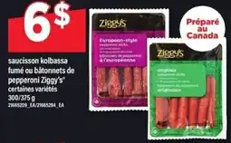 Maxi Ziggy's saucisson kolbassa fumé ou bâtonnets de pepperoni certaines variétés offer