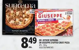 Metro Dr. Oetker Suprema or Giuseppe Stuffed Crust Pizza offer