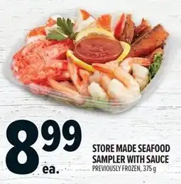 Metro Store made seafood sampler with sauce offer