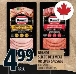 Metro Brandt sliced deli meat or liver sausage offer