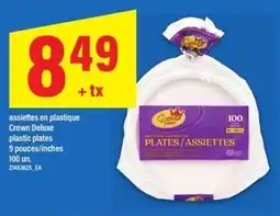 Maxi Crown Deluxe plastic plates offer