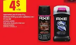 Maxi Axe body spray, deodorant or hair care offer