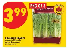 No Frills ROMAINE HEARTS, PKG OF 3 offer