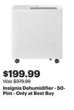 Best Buy Insignia Dehumidifier - 50-Pint - Only at Best Buy offer