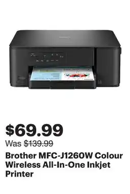 Best Buy Brother MFC-J1260W Colour Wireless All-In-One Inkjet Printer offer