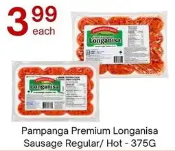 Lucky Supermarket Pampanga Premium Longanisa Sausage Regular/ Hot offer