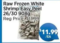 Blue Sky Supermarket Raw Frozen White Shrimp Easy Peel 26/30 offer