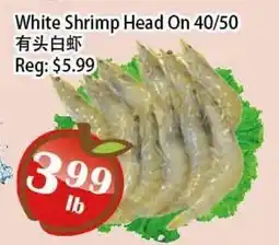 Food Depot Supermarket White Shrimp Head On 40/50 offer