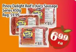 Food Depot Supermarket Pinoy Delight Red'n Juicy Sausage Series offer
