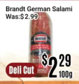 Nations Fresh Foods Brandt German Salami offer