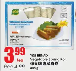 Terra Foodmart Y&B BRNAD Vegetable Spring Roll offer