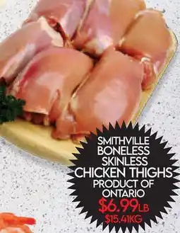 Fiesta Farms SMITHVILLE BONELESS SKINLESS CHICKEN THIGHS offer