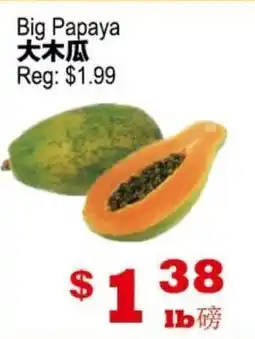 Yuan Ming Supermarket Big Papaya offer