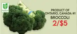 Fiesta Farms PRODUCT OF ONTARIO, CANADA #1 BROCCOLI offer