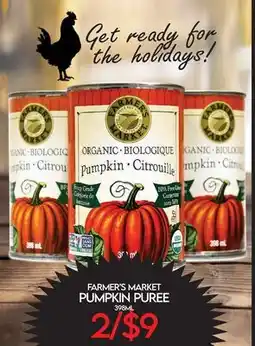 Fiesta Farms FARMER'S MARKET PUMPKIN PUREE offer