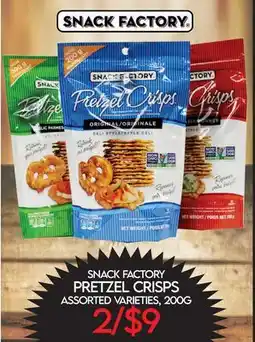 Fiesta Farms SNACK FACTORY PRETZEL CRISPS offer