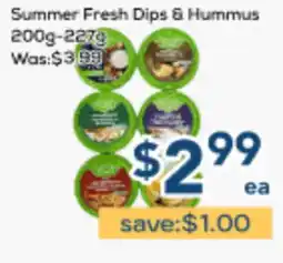 Oceans Fresh Food Market Summer Fresh Dips & Hummus offer