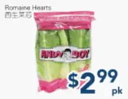 Oceans Fresh Food Market ANDY BOY Romaine Hearts offer