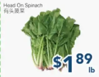 Oceans Fresh Food Market Head On Spinach offer