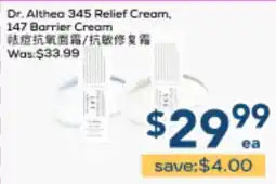 Oceans Fresh Food Market Dr. Althea 345 Relief Cream, 147 Barrier Cream offer