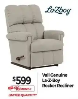 Tepperman's La-Z-Boy Vail Genuine Rocker Recliner offer