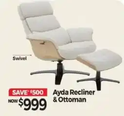 Tepperman's Ayda Recliner & Ottoman offer